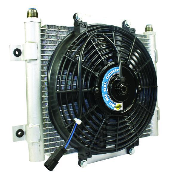 Universal Xtrude Auxillary Trans Cooler w Fan 10 JIC Male Connection 1300611 Transmission Oil Cooler BD Diesel 1300611 Canada.jpg